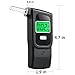 Breathalyzer Anntoo Professional Grade Portable Digital Alcohol Tester with 5 Mouthpieces for Personal Use - Black
