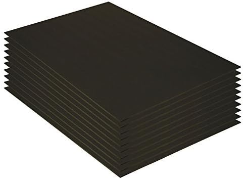 Mat Board Center, Pack of 10 11x14 3/16 BLACK Foam Core Backing Boards by Mat Board Center