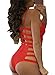 HOTAPEI Cut Out Bandage Bathing Suits One Piece Swimsuits for Women Sexy Red Large