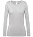 Lapasa Womens Thermal Shirt Fleece Lined Base Layer Top Underwear For Winter Ski L15, Gray/One Piece of Top, Medium
