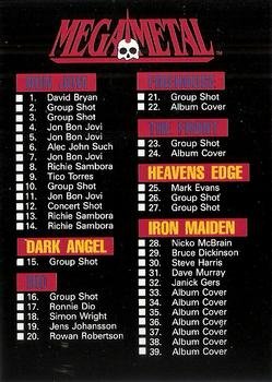 Checklist (Trading Card) 1991 Impel Mega Metal - [Base] Card #149