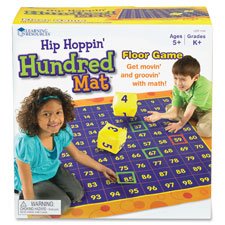 Learning Resources LRNLER1100 Hip Hopping Hundred Mat Floor Game