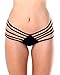iHeartRaves Black Ultra Cut Out Low Rise Booty Shorts Bottoms (Small/Medium)