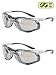 Magid Safety Y84BKAFIO Protective Glasses | Sporty Impact Resistant Clear Safety Glasses with a Removable Foam Liner & Black TPR Temples - UV Protection, Anti-Fog, Scratch Resistant (2 Pair) primary