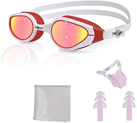 Swim Goggles, Anti Fog,No Leaking,UV Protection,Shatter-Proof, Clear Wide Vision Triathlon Swim Goggles
