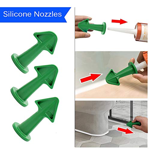 Reusable Caulking Nozzle Applicator Finishing Tool, 26 pcs Stainless