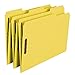 Smead Watershed/CutLess Fastener File Folder, 2 Fasteners, Reinforced 1/3-Cut Tab, Letter Size, Yellow, 50 per Box (12942)