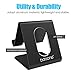 barsone Cell Phone Stand, Aluminium Phone Holder Mount Stand for Phones and Tablets 10 inches (Updated Black)