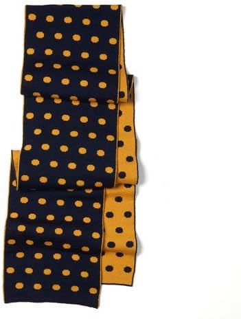 Doubleface Polkadot Scarf Navy/Gold