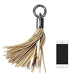 Tassel Cable Design USB Leather Key Chain Smart Gift Deeply Discounted Price - Buy 2, Get 10% Off & Buy 3, Get 15% Off - Expired Today (Gold)