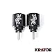 Krator Black Bar Ends Logo Hand Grip Handlebar End Caps Compatible with Honda CBR 1000RR 2004-2013