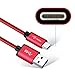 USB Type C cable, I-Bollon 3 Feet USB C to USB 3.0 Nylon Braided charging and sync Cable for Apple Macbook, Samsung Galaxy S8 S8 Plus,Google Pixel,Nexus 5X 6P,OnePlus 2,LG G5 G6 and More [2 pack,RED]