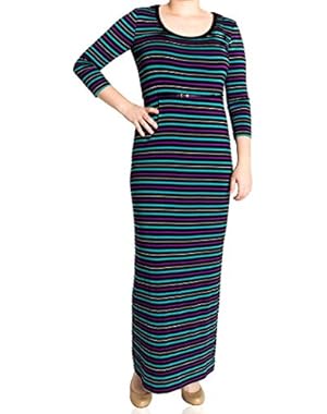 Calvin Klein Multi Color Striped Maxi Dress