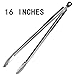 Fantastic Zone Kitchen Tongs, 16 Inch Stainless Steel Barbecue Grilling Tongs, BBQ Tongs, Joint-Lock