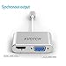 USB Type C to HDMI VGA Adapter,AVOTCH 2 in 1 USB3.1 Type-C Converter Dual screen display with Aluminium Case