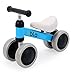 LBLA Baby Balance Bike Children Walker for 10-36 Months No Pedal Infant 4 Wheels Bicycle Toddler Bike The First Gift(Blue)