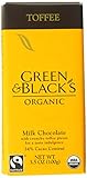 Green & Black's Chocolate Bar, Milk with Toffee, 3.5 Ounce