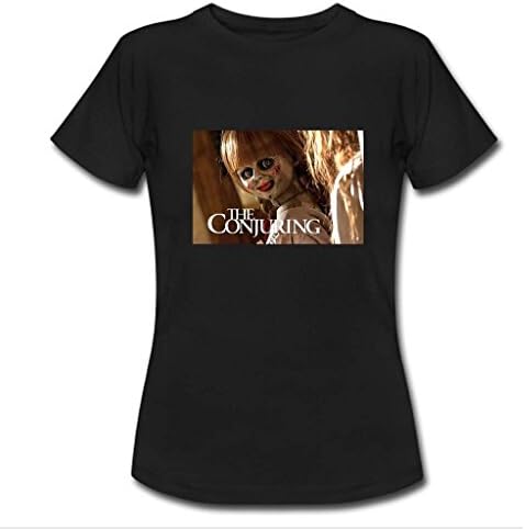 Nesth Annabelle doll Womens Ladies Tee Shirt Personalized Customized Size S Black