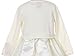 Little Girls Sweater Style Knit Cotton Bolero Pearl Jacket White Size L (8-10)