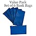 Bank Money Cash Deposit Bags, 11 X 6 Inches, Blue, Leather Like Banker Pouches with Zippers, Set of 6