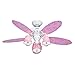 Hunter Dreamland 44-in White and Pink Kids Downrod or Flush Mount Ceiling Fan with Light Kit