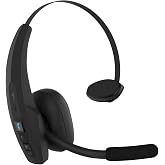 BlueParrott Pro B350 Bluetooth Headset | 98% noise cancellation headset for professional drivers; premium comfort, 40 hr talk time