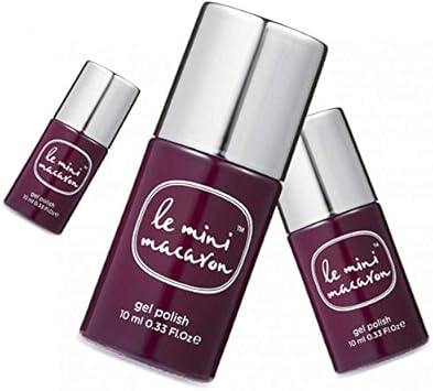 Le Mini Macaron Vernis à Ongles Uv 3 En 1 Nail Gel Semi Permanent Séchage Led Sour Cherry Couleur Pourpre 10ml