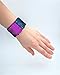 Mermaid Sequin Color Changing Reversible Bracelet / Elegant Adjustable Wristband,Small-Med,Red/Silver & Blue/Purple (2 Count)