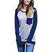 Howstar Women's Blouse, Long Sleeve Fashion Patchwork T Shirt For Women Casual Tops