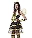 Spooktacular Women's Sassy Skirted Bumblebee Costume with Tulle Trim Dress, M