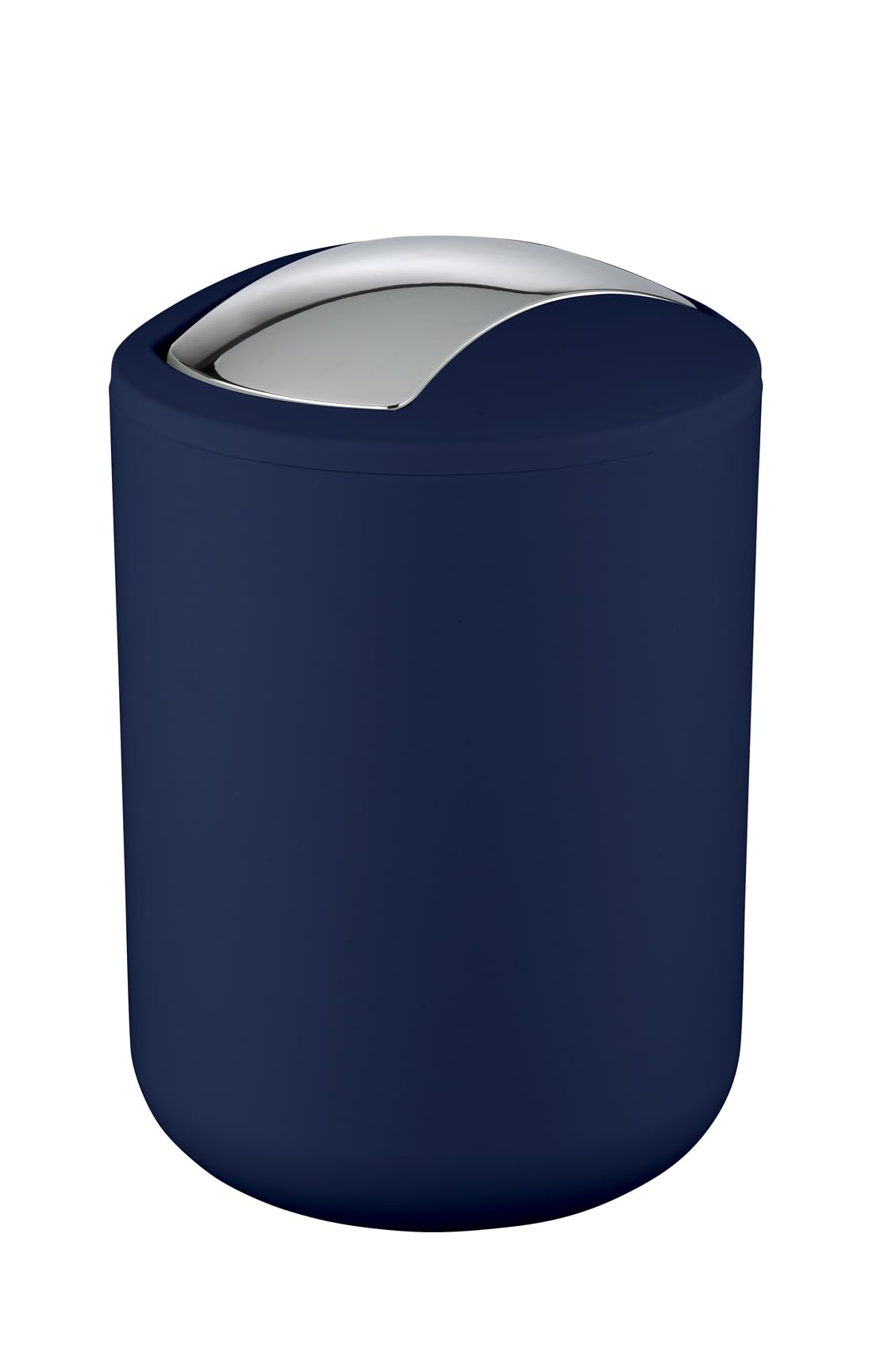 Wenko Brasil Swing Cover Bin, TPE, Dark Blue, 14 x 14 x 21 cm, 2 L
