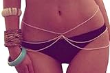 Jane Stone Hot Sexy Waist Belt Belly Unibody Body Chain Gold