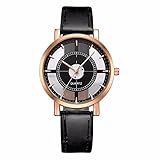 Becoler Unique Hollow Watch Simple Analog Wrist Watches for Womens