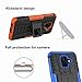 Yiakeng Compatible for Samsung Galaxy A6 Case, Dual Layer Shockproof Wallet Slim Protective with Kickstand Hard Phone Case Cover for Samsung Galaxy A6 2018(Blue)