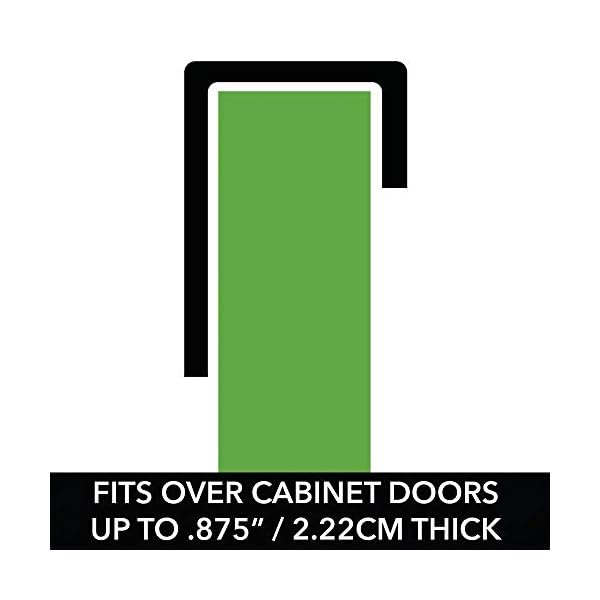 mDesign Over-the-Cabinet Wastebasket Bin or Storage Basket for Kitchen - Chrome