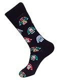 Davco Mens Black Ugly Sweater Christmas Socks