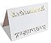 100 Gold Foil Place Cards. Tented Table Seating Cards perfect for Wedding, Banquets, and any Event, Party or Reception. Large 2.5 x 3.75 inches Name Place Cards.