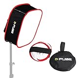 Kamerar D-Fuse Large LED Light Panel Softbox: 12"x12" Opening, Foldable Portable Light Diffuser, Carrying Bag, Strap Attachment, Portrait  Photography, Photo Video, Studio Lighting, Natural Look