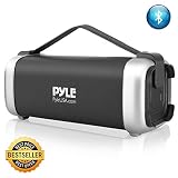 Pyle PBMSQG12 Compact & Portable Bluetooth Wireless Speaker with Built-in Rechargeable Battery MP3/USB/Micro SD Readers FM Radio