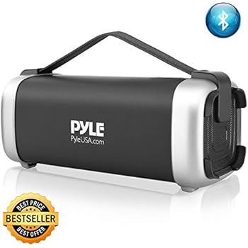 Pyle Pbmsqg12 Compact Portable Bluetooth Wireless Speaker With Built In Rechargeable Battery Mp3usbmicro Sd Readers Fm Radio