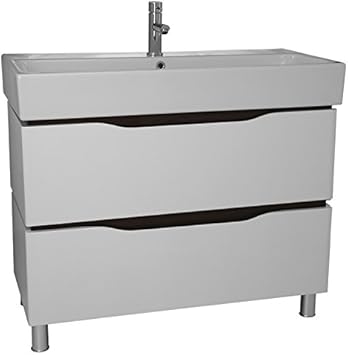 Nameeks Vn F03 Venice Floor Standing Vanity Cabinet Set With Fitted Sink 40 White Amazon Com