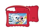 Auto Beyond 7inch Kids Tablet PC with Handle Silicone Case-Quad Core 1.2GHz,8GB ROM,Wi-Fi,Bluetooth,Dual Camera,Touchscreen,1024x600 Resolution,Google Android 4.4-(Red)