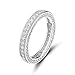 SOMEN TUNGSTEN 925 Sterling Silver Rings Cubic Zirconia Eternity Engagement Wedding Band Width 3MM Size 4-10