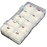Mchoice Box 500Pcs Clear White Natural French False Acrylic Nail Art Tips UV Gel DIY