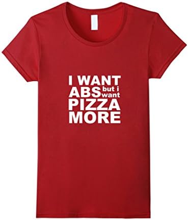 Women's Funny Pizza Shirt | Funny Gym and Workout T Shirt Medium Cranberry