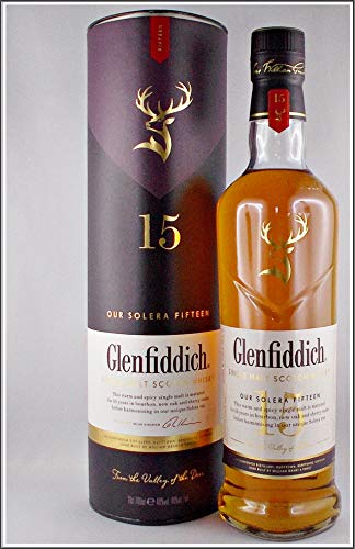 Flasche Glenfiddich Solera 15 Jahre Single Malt Whisky + Glaskugelportionierer – Bild 3
