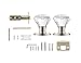 Decor Living, AMG and Enchante Accessories, Diamond Crystal Door Knobs with Lock, Privacy Function for Bed and Bath, Venus Collection, Satin Nickel