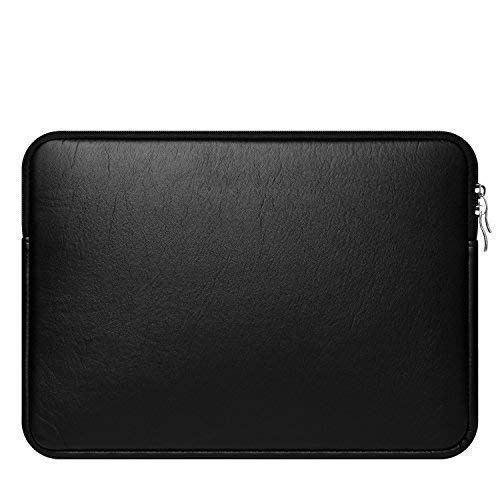CCPK 13 inch Laptop Sleeve 13" Cover Case Bag Compatible for Apple New MacBook Air 2018 Mac Pro 2018 2017 2016 13.3-inch with Touch Bar Dell Latitude 7390 Hp Envy x360 Waterproof PU Leather Black