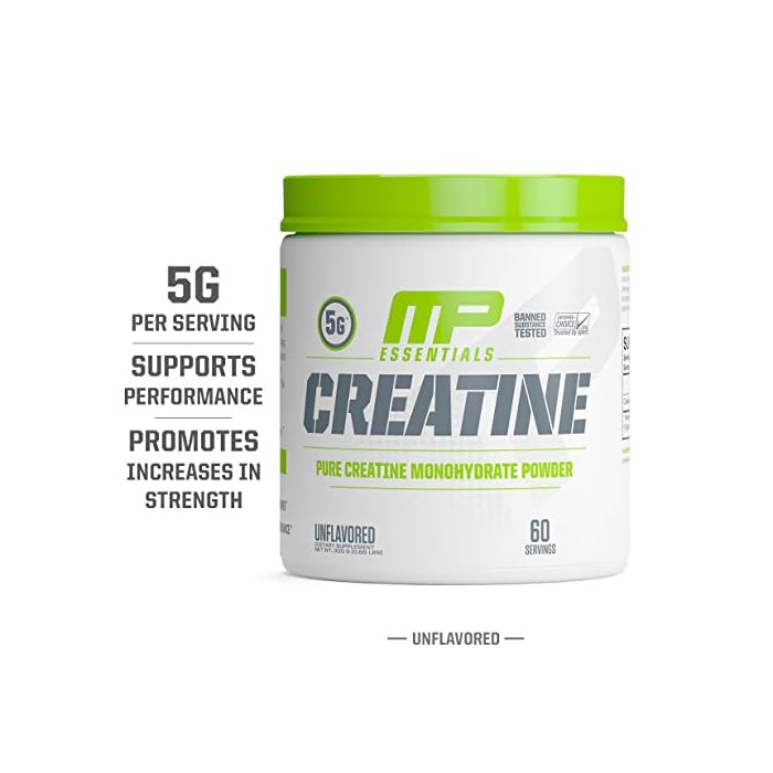 MusclePharm Essentials Micronized Creatine, Ultra-Pure 100% Creatine Monohydrate Powder, Muscle-Building, 60 Servings