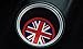 iJDMTOY Red/Blue 73mm Union Jack UK Flag Style Silicone Insert Mats Compatible with Mini Cooper R55 R56 R57 R58 R59 Front Console Drink Holders